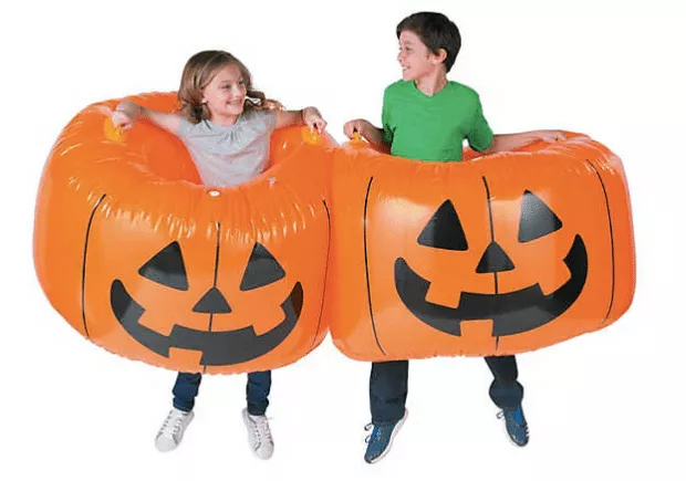Halloween Games For Kids 2024: Inflatable Pumpkin Body Bump