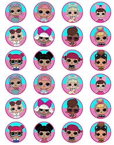 Cheap LOL Surprise Party Supplies 2024: Cupcake Toppers 2024
