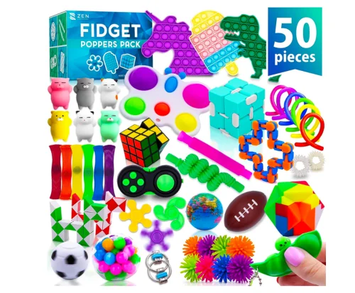 50 Fidget Toy Pieces For Kids